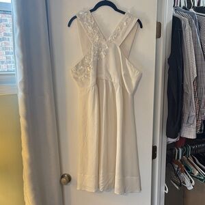 A Pea in the Pod Cream Maternity Dress